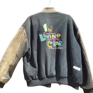 HP Vintage 90 In Living Color Bad Boys of Comedy Wool Leather Production Jacket‎